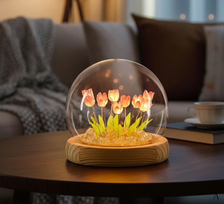 DIY Tulip Night Light LED Decorations Lamp