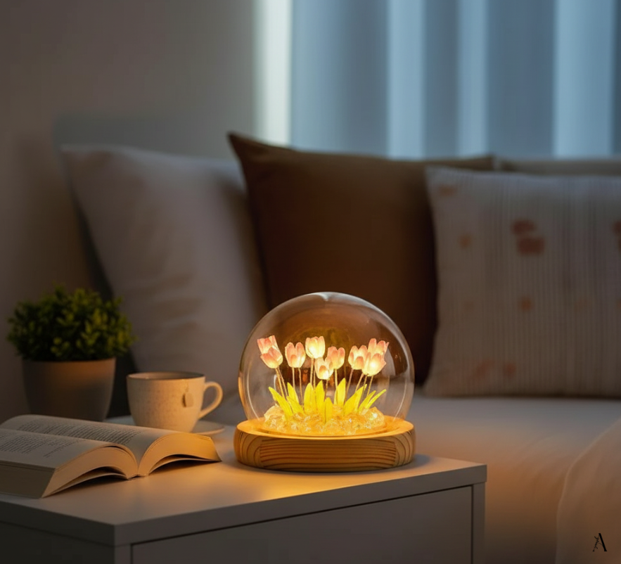 DIY Tulip Night Light LED Decorations Lamp
