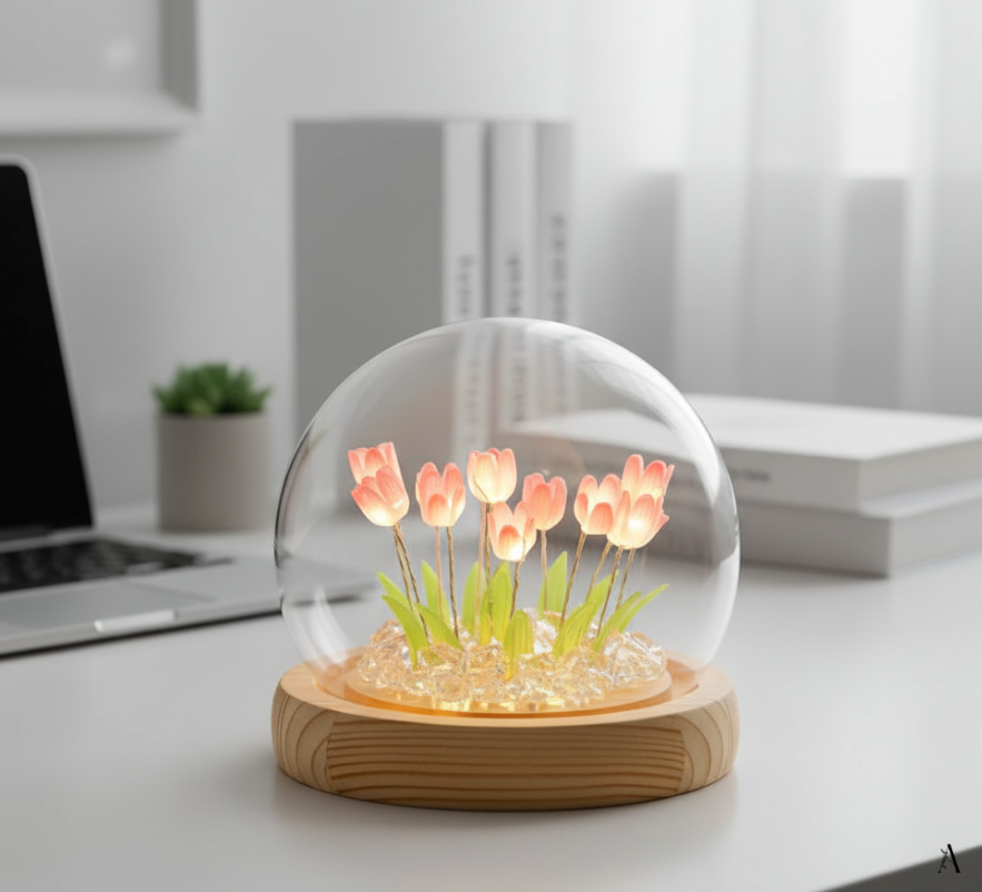 DIY Tulip Night Light LED Decorations Lamp